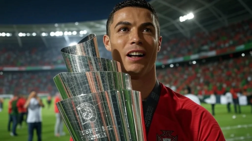 Ronaldo dan Momen Penuh Emosi Usai Kemenangan Portugal di UEFA Nations League